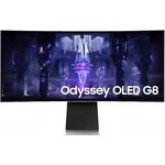 Монитор Samsung 34" Odyssey G8 S34BG850SI серебристый IPS LED 1ms 21:9 M/M полуматовая HAS Piv 1000:1 250cd 178гр/178гр 3440x1440 LS34BG850SIXCI