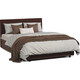 Кровать полутороспальная с подъемным механизмом Шарм-Дизайн Классика 120 велюр Дрим шоколад