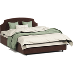 Кровать двуспальная с подъемным механизмом Шарм-Дизайн Шарм 140 велюр Дрим шоколад.