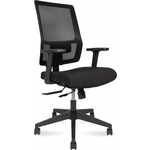 Офисное кресло NORDEN Techo LB P039B-M02-04 черный пластик / черная сетка / черная ткань