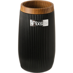 Стакан для ванной Fixsen Black Boom черный/дерево (FX-411-3)