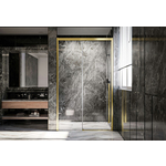 Душевая дверь Veconi Premium Trento PTD-30G 140х200 прозрачная, брашированное золото (PTD30-G-140-01-C4)