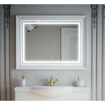 Зеркало Corozo Классика 105х80 подсветка, сенсор, белое (SD-00000862)
