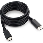 Кабель Gembird DisplayPort-HDMI Gembird/Cablexpert CC-DP-HDMI-3M (3м, 20M/19M, черный, экран, пакет) (CC-DP-HDMI-3M)