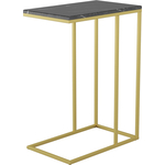 Стол придиванный Мебелик Агами Голд черный мрамор/золото (П0004778)