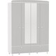 Шкаф 4-х дверный с 2-мя ящиками Гранд Кволити 4-75914 (МИЛАНА) Белый / Серый (ML876880083)