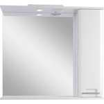 Зеркальный шкаф Sanstar Уника 80х75 с подсветкой, белый (372.1-2.4.1.)