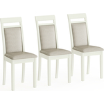 Три стула Мебель-24 Гольф-12 разборных, цвет слоновая кость, обивка ткань атина бежевая (1028327)