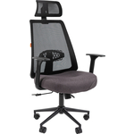 Офисное кресло Chairman 535 Россия BLACK ткань черный/серый (00-07142312)