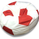 Кресло мяч Bean-bag Оксфорд бело красный