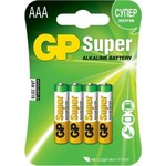 Батарейка GP Super AAA, LR03 4шт (GP24A-CR4)