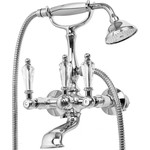 Смеситель для ванны Cezares Diamond с ручным душем, хром, ручки Swarovski (Diamond-VD-01-Sw-old)
