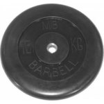 Диск обрезиненный MB Barbell 51 мм. 15 кг. черный "Стандарт"