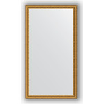 Зеркало в багетной раме поворотное Evoform Definite 62x112 см, бусы золотые 46 мм (BY 1082)