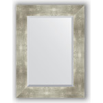 Зеркало с фацетом в багетной раме поворотное Evoform Exclusive 56x76 см, алюминий 90 мм (BY 1130)