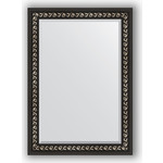 Зеркало с фацетом в багетной раме поворотное Evoform Exclusive 75x105 см, черный ардеко 81 мм (BY 1195)