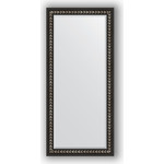 Зеркало с фацетом в багетной раме поворотное Evoform Exclusive 75x165 см, черный ардеко 81 мм (BY 1205)