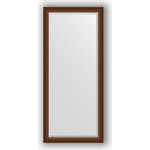 Зеркало с фацетом в багетной раме поворотное Evoform Exclusive 72x162 см, орех 65 мм (BY 1207)