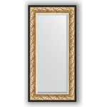 Зеркало с фацетом в багетной раме поворотное Evoform Exclusive 60x120 см, барокко золото 106 мм (BY 1251)