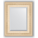 Зеркало с фацетом в багетной раме Evoform Exclusive 45x55 см, старый гипс 82 мм (BY 1364)