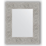 Зеркало в багетной раме Evoform Definite 46x56 см, волна хром 90 мм (BY 3025)