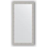 Зеркало в багетной раме поворотное Evoform Definite 51x101 см, волна алюминий 46 мм (BY 3070)
