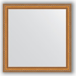 Зеркало в багетной раме Evoform Definite 75x75 см, золотые бусы на бронзе 60 мм (BY 3234)