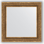 Зеркало в багетной раме Evoform Definite 83x83 см, вензель бронзовый 101 мм (BY 3255)