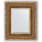Зеркало с фацетом в багетной раме Evoform Exclusive 49x59 см, вензель бронзовый 101 мм (BY 3370)