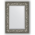 Зеркало с фацетом в багетной раме поворотное Evoform Exclusive 59x79 см, византия серебро 99 мм (BY 3390)