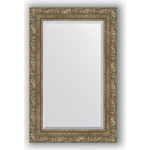 Зеркало с фацетом в багетной раме поворотное Evoform Exclusive 55x85 см, виньетка античная латунь 85 мм (BY 3411)