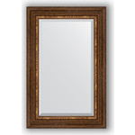 Зеркало с фацетом в багетной раме поворотное Evoform Exclusive 56x86 см, римская бронза 88 мм (BY 3413)