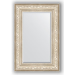 Зеркало с фацетом в багетной раме поворотное Evoform Exclusive 60x90 см, виньетка серебро 109 мм (BY 3426)