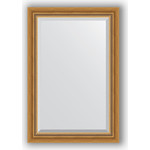 Зеркало с фацетом в багетной раме поворотное Evoform Exclusive 63x93 см, состаренное золото с плетением 70 мм (BY 3431)