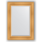 Зеркало с фацетом в багетной раме поворотное Evoform Exclusive 69x99 см, травленое золото 99 мм (BY 3444)
