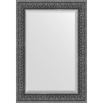Зеркало с фацетом в багетной раме поворотное Evoform Exclusive 69x99 см, вензель серебряный 101 мм (BY 3449)