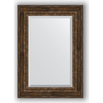 Зеркало с фацетом в багетной раме поворотное Evoform Exclusive 72x102 см, состаренное дерево с орнаментом 120 мм (BY 3456)