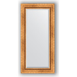 Зеркало с фацетом в багетной раме поворотное Evoform Exclusive 56x116 см, римское золото 88 мм (BY 3490)