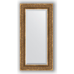Зеркало с фацетом в багетной раме поворотное Evoform Exclusive 59x119 см, вензель бронзовый 101 мм (BY 3500)