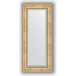 Зеркало с фацетом в багетной раме поворотное Evoform Exclusive 62x142 см, состаренное серебро с орнаментом 120 мм (BY 3532)