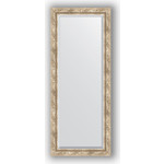Зеркало с фацетом в багетной раме поворотное Evoform Exclusive 58x143 см, прованс с плетением 70 мм (BY 3537)