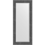 Зеркало с фацетом в багетной раме поворотное Evoform Exclusive 64x149 см, вензель серебряный 101 мм (BY 3553)