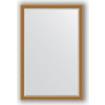 Зеркало с фацетом в багетной раме поворотное Evoform Exclusive 113x173 см, состаренное золото с плетением 70 мм (BY 3613)