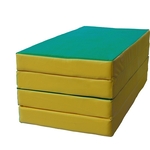 Мат КМС № 5 (100 x 200 x 10) складной зелёно-жёлтый