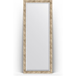 Зеркало напольное с фацетом Evoform Exclusive Floor 78x198 см, в багетной раме - прованс с плетением 70 мм (BY 6104)