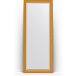 Зеркало напольное с фацетом Evoform Exclusive Floor 80x199 см, в багетной раме - сусальное золото 80 мм (BY 6109)