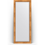 Зеркало напольное с фацетом Evoform Exclusive Floor 81x201 см, в багетной раме - римское золото 88 мм (BY 6117)