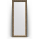 Зеркало напольное с фацетом Evoform Exclusive Floor 84x204 см, в багетной раме - вензель серебряный 101 мм (BY 6132)