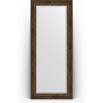 Зеркало напольное с фацетом Evoform Exclusive Floor 87x207 см, в багетной раме - состаренное дерево с орнаментом 120 мм (BY 6140)