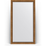 Зеркало напольное с фацетом Evoform Exclusive Floor 112x202 см, в багетной раме - бронзовый акведук 93 мм (BY 6162)